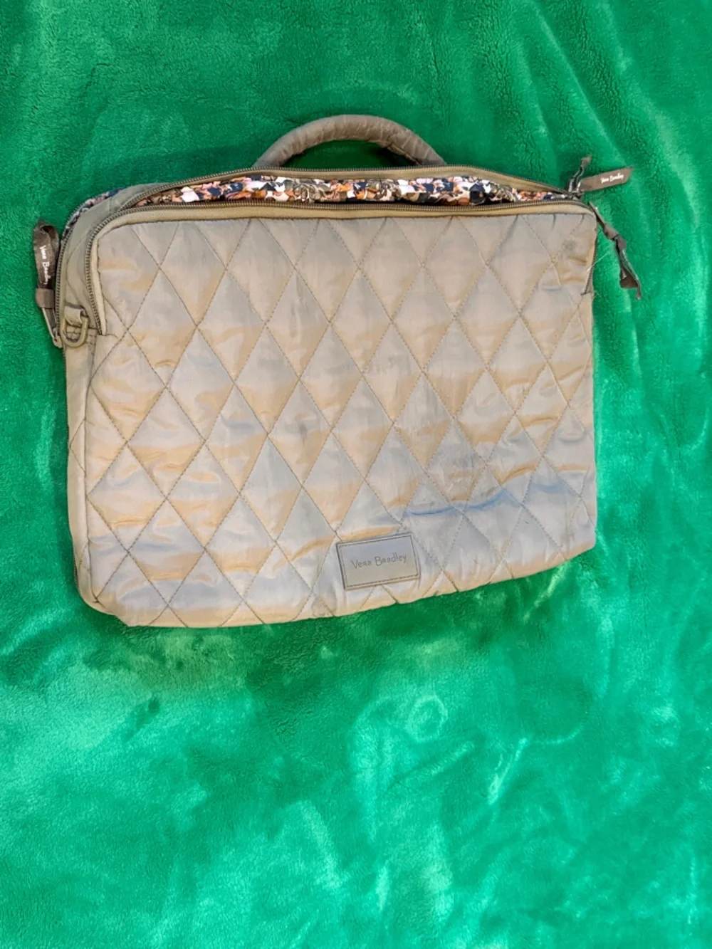 Quilted Carry Tote in Sage Green by Vera Bradley